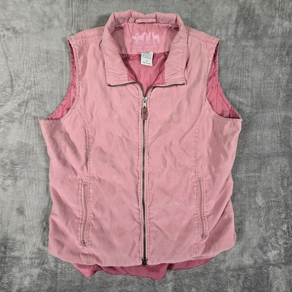 Outback Trading Company Vest Full Zip Pink Women's Size Large Outdoor